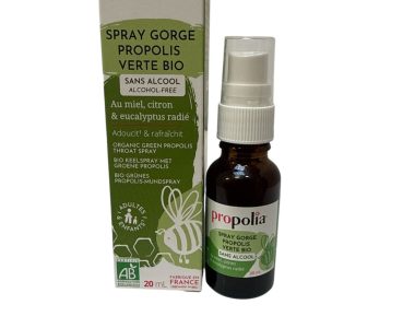 spray gorge propolis verte